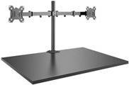 Supporto a doppia visualizzazione Lindy w - Pole & Desk Clamp - Supporto da tavolo per 2 monitor (braccio regolabile) - Acciaio - Nero - Dimensioni schermo: 43,2-71 cm (17"-28") (40658)