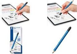 Staedtler Mars® Lumograph® penna digitale jumbo con punta di scrittura sensibile alla stampa, con punta di scrittura precisa, pulsante di gomma di cancellazione Blu (180J 22-3)