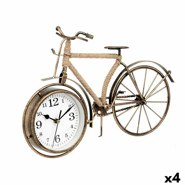 Orologio da Tavolo Bicicletta Bronce Metallo 24 x 37 x 9,5 cm (4 Unità)