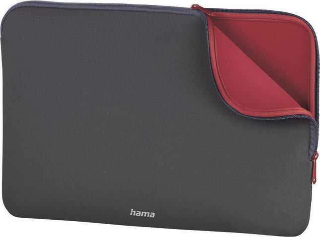 Borsa per notebook Hama Neoprene 43,9 cm (17,3" ) Copertura protettiva Grigio - Rosso (00216511)
