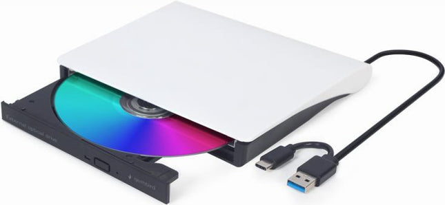 Gembird DVD-USB-03-BW lettore ottico DVD±RW Nero - Bianco (DVD-USB-03-BW)