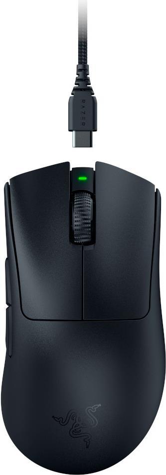 Razer DeathAdder V3 Pro - Mouse - ergonomico - Per la mano destra - ottica - 5 chiavi - wireless - USB, Bluetooth - Nero (RZ01-04630100-R3G1)