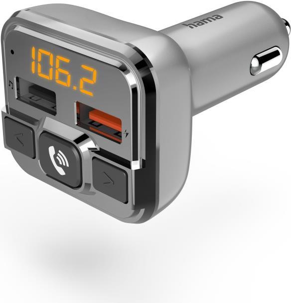 Hama Bluetooth® trasmettitore FM per autoradio, dispositivo senza mani, 2x porta USB (00201631)