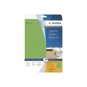 HERMA Special - Etichette di carta autoadesive permanenti - verde - 199.6 x 143,5 mm 40 pz. (20 fogli x 2) (4499)