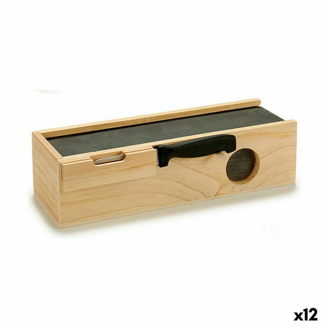"""Box with cover Meat Slicer Wood 9,5 x 8 x 30 cm (12 Units)"""