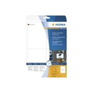 HERMA Special - Etichette autoadesive e opaca in pellicola di polietilene per esterni - bianco - 99.1 x 139 mm - 40 etichette (10 fogli x 4) (9534)